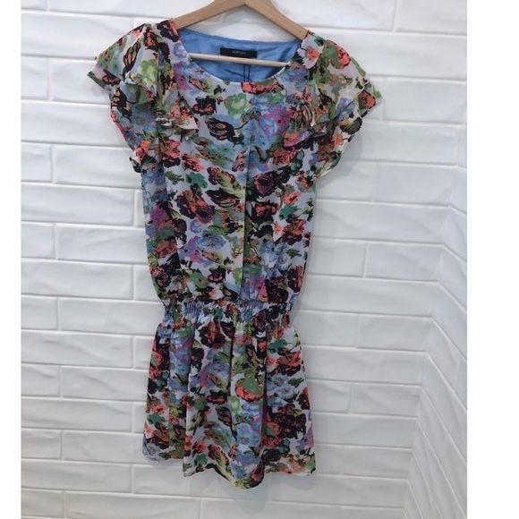 VERTIGO Chiffon Printed Short Sleeve Dress - Picture 8 of 13